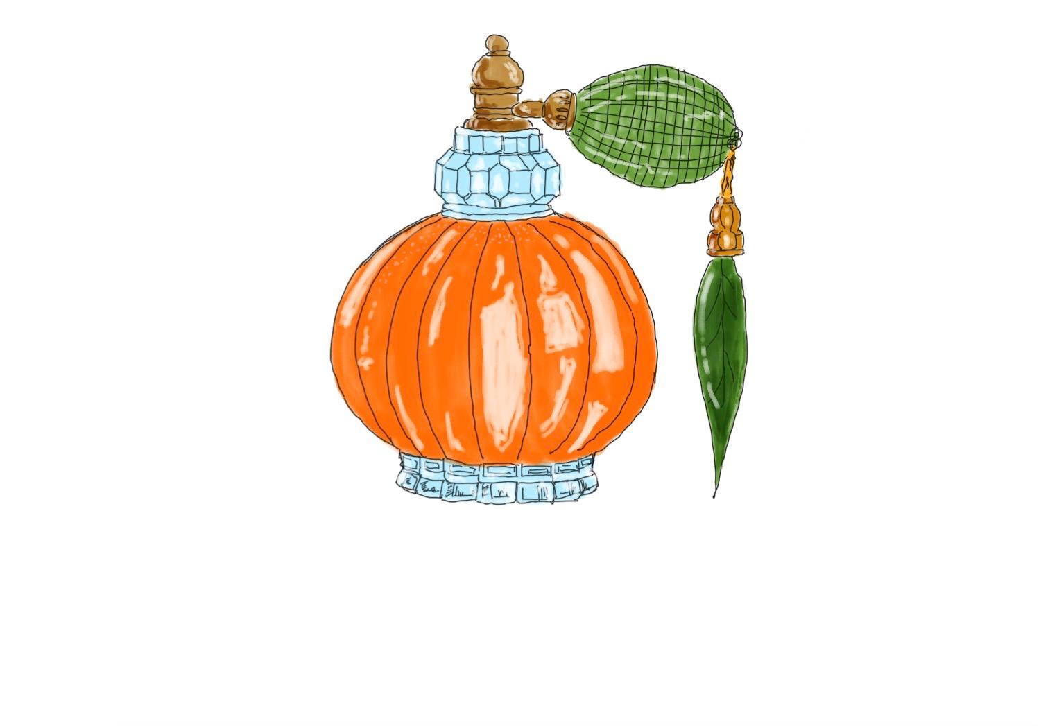 Disegno progettuale della boccetta L'Agrumage